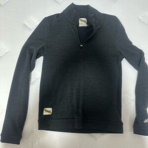 Tracksmith Black Zip-Up Sweater
